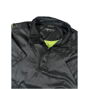 Nike Golf Black Neon Half Zip Vented Short Sleeve Wind Jacket Mens L Lightweight